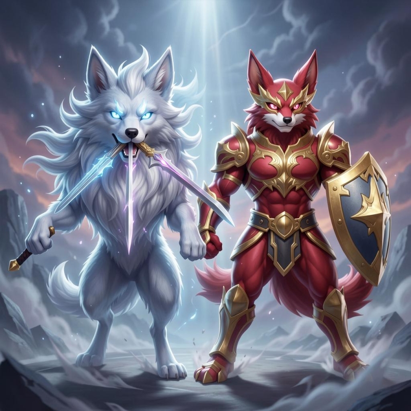 Zacian and Zamazenta - Pokémon Journeys