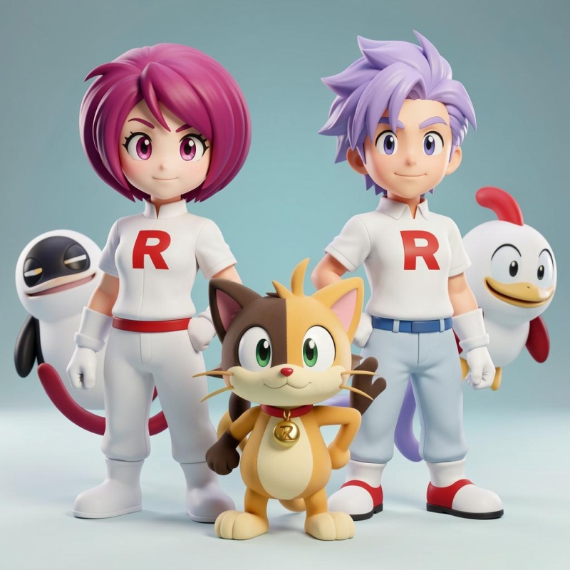 Jessie, James & Meowth - Pokémon: Diamond and Pearl