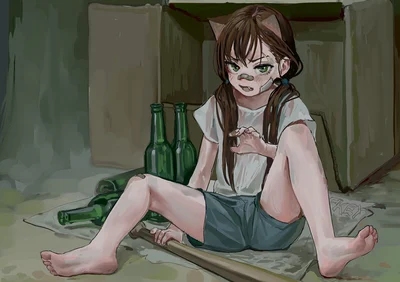 Homeless catgirl