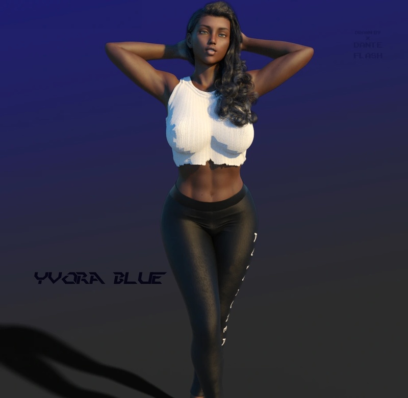 Yvora Blue - AI Character on RolePlai