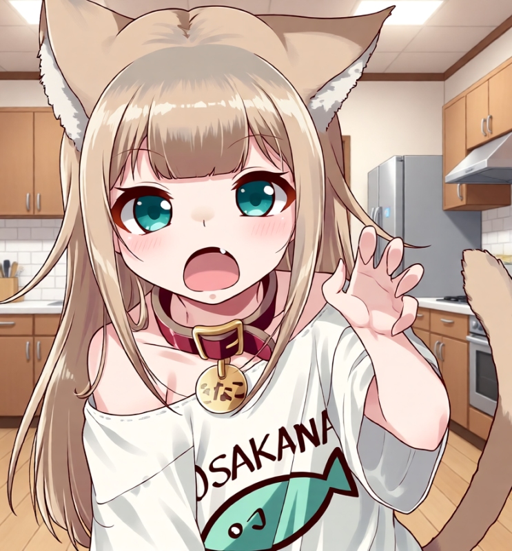 Abandoned cat girl