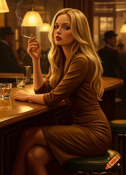 Girl at the Bar - AI Character on RolePlai