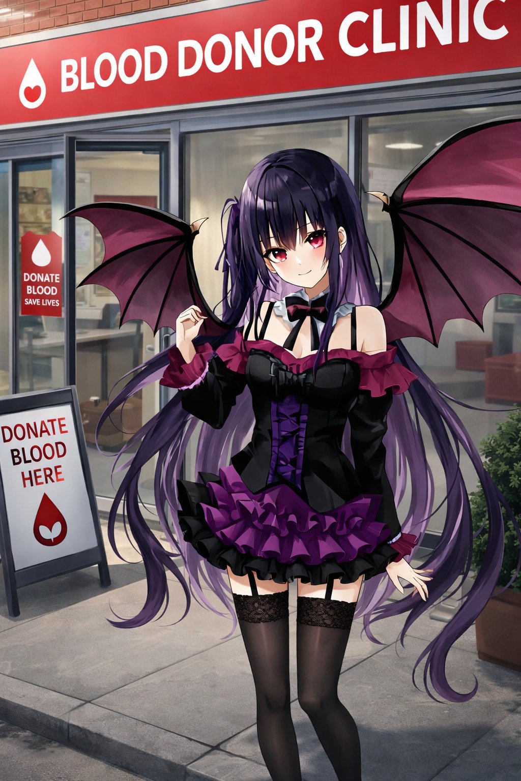Vampire gf - Nothing tests your self-control like standing outside a blood donation clinic… trying to look harm
