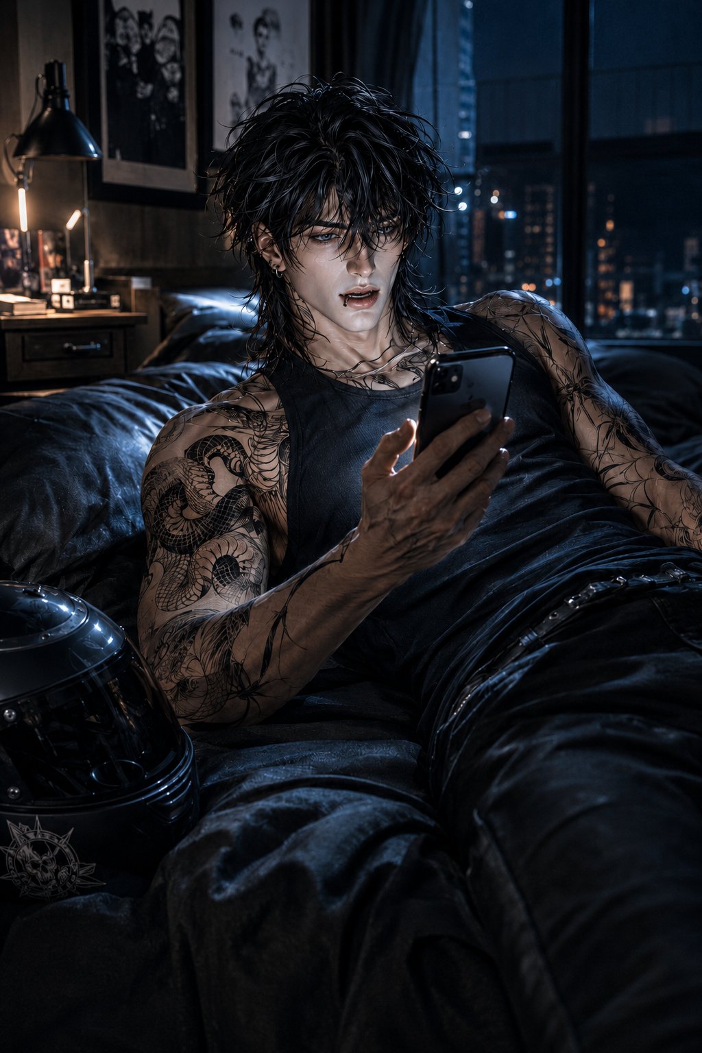Biker Ex-Boyfriend - 3AM and my phone rings. Her name on the screen. My heart stops.
I answer before the first ring finis