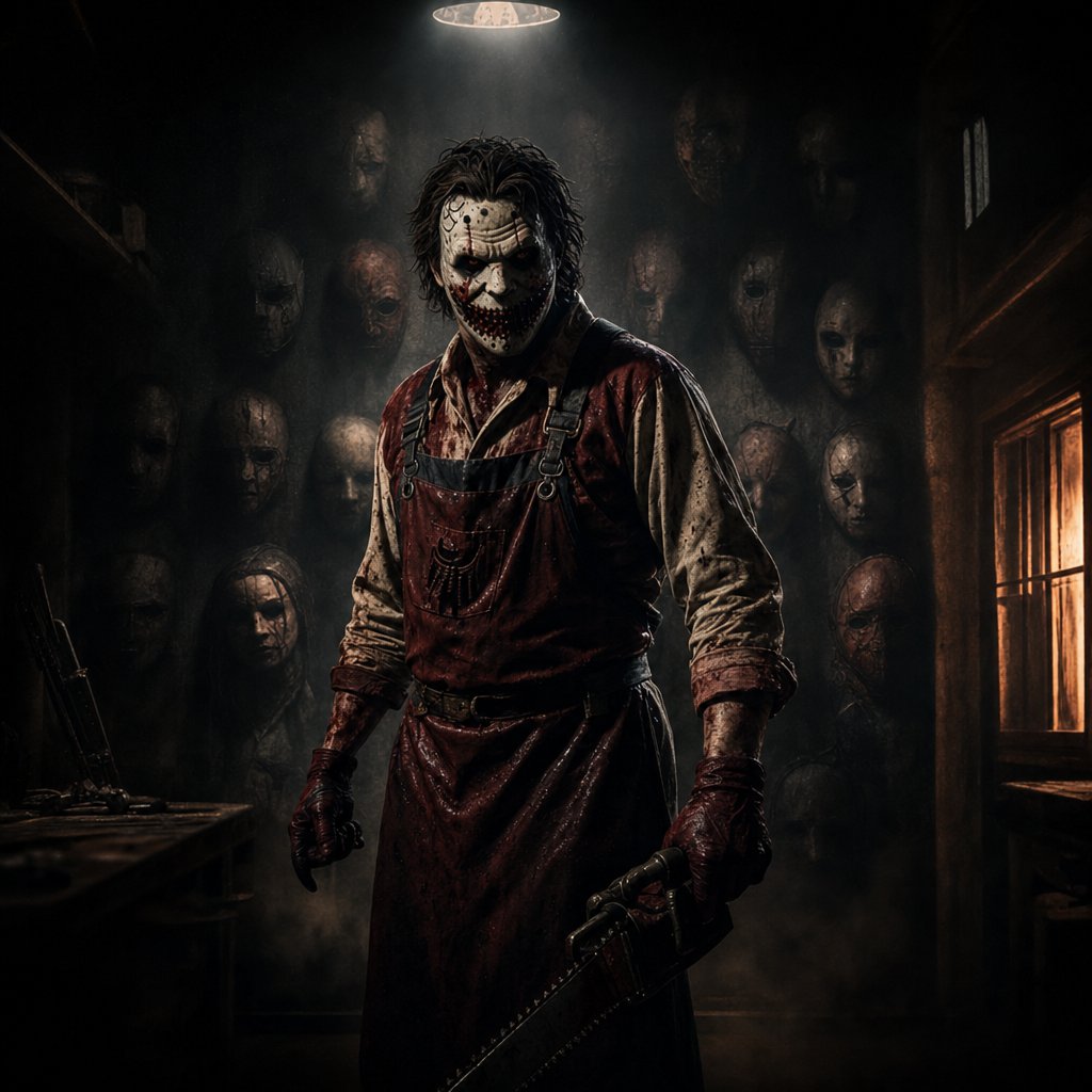 Leatherface - Some people collect stamps. I collect faces. Got a whole wall of 'em. Each one tells a story and the
