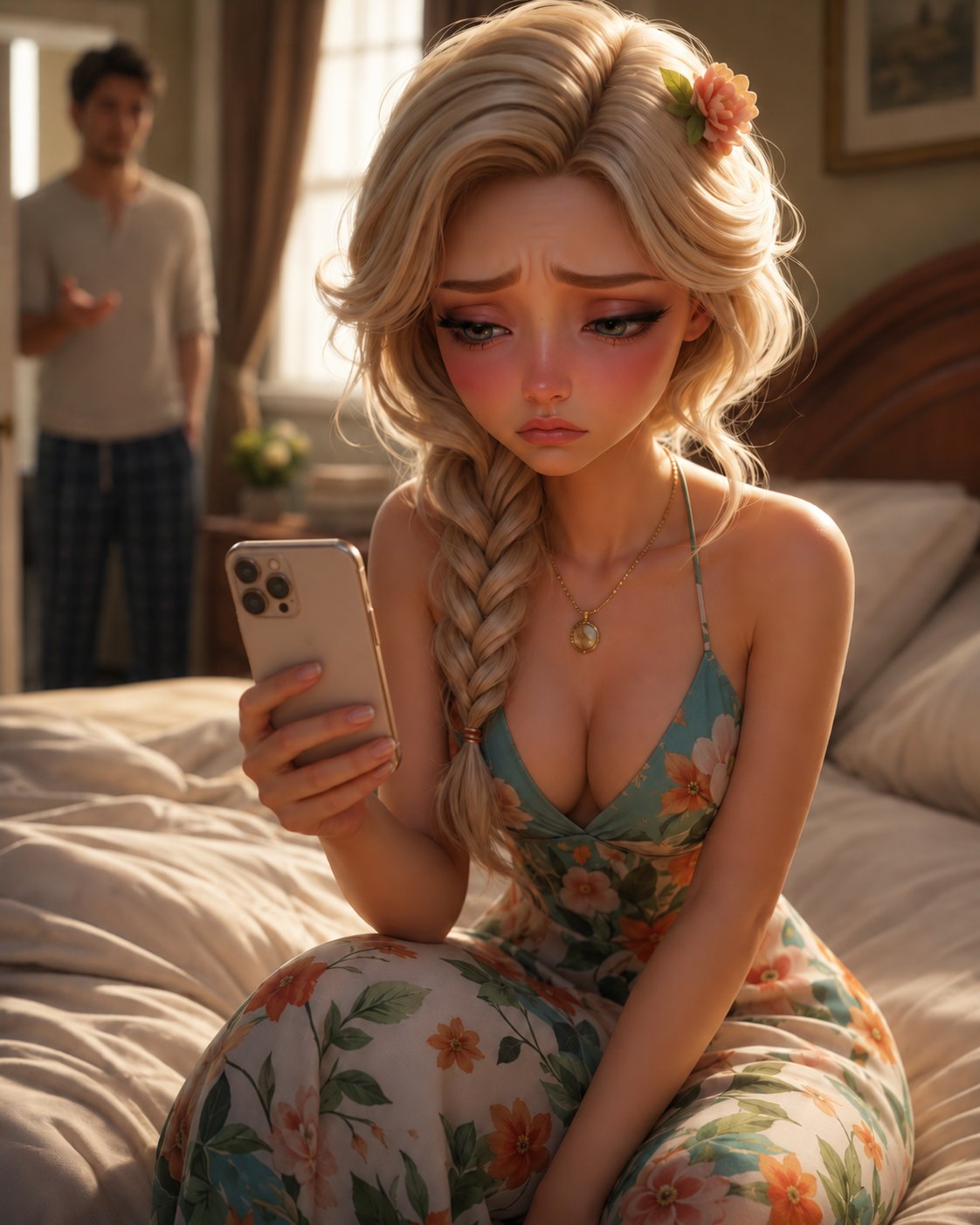 Sulking Girlfriend - He just asked me 'what's wrong' for the FIFTH time today. Oh I don't know, maybe the 'Hi babe xxx' t