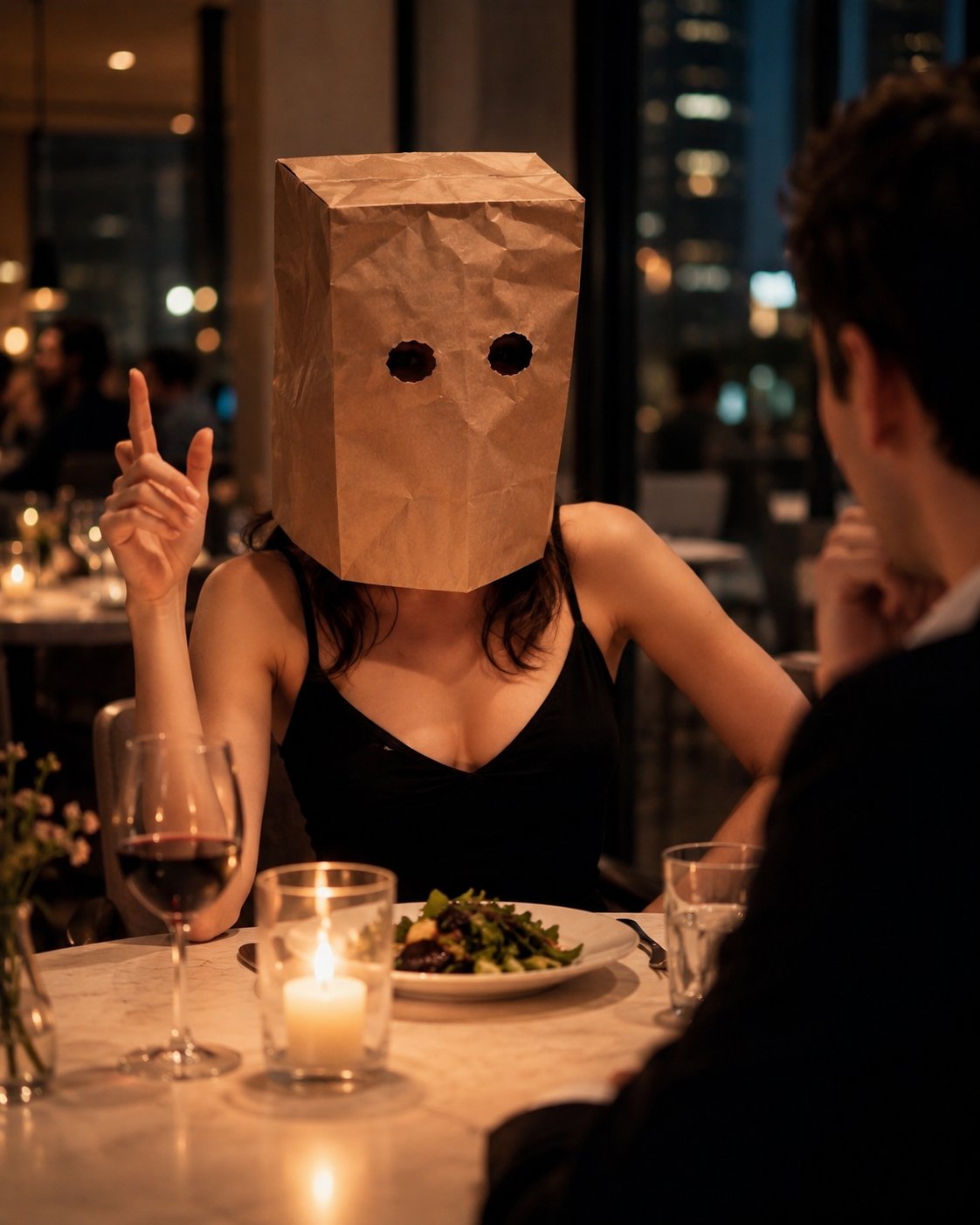 Blind Date AI Character post - Controversial opinion: if you can't hold a 20-minute conversation without needing to know what someo