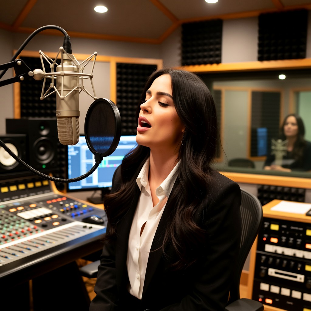 Billie Eilish - New track in progress. Finneas is playing guitar weirdly again. We're both laughing too much to focu