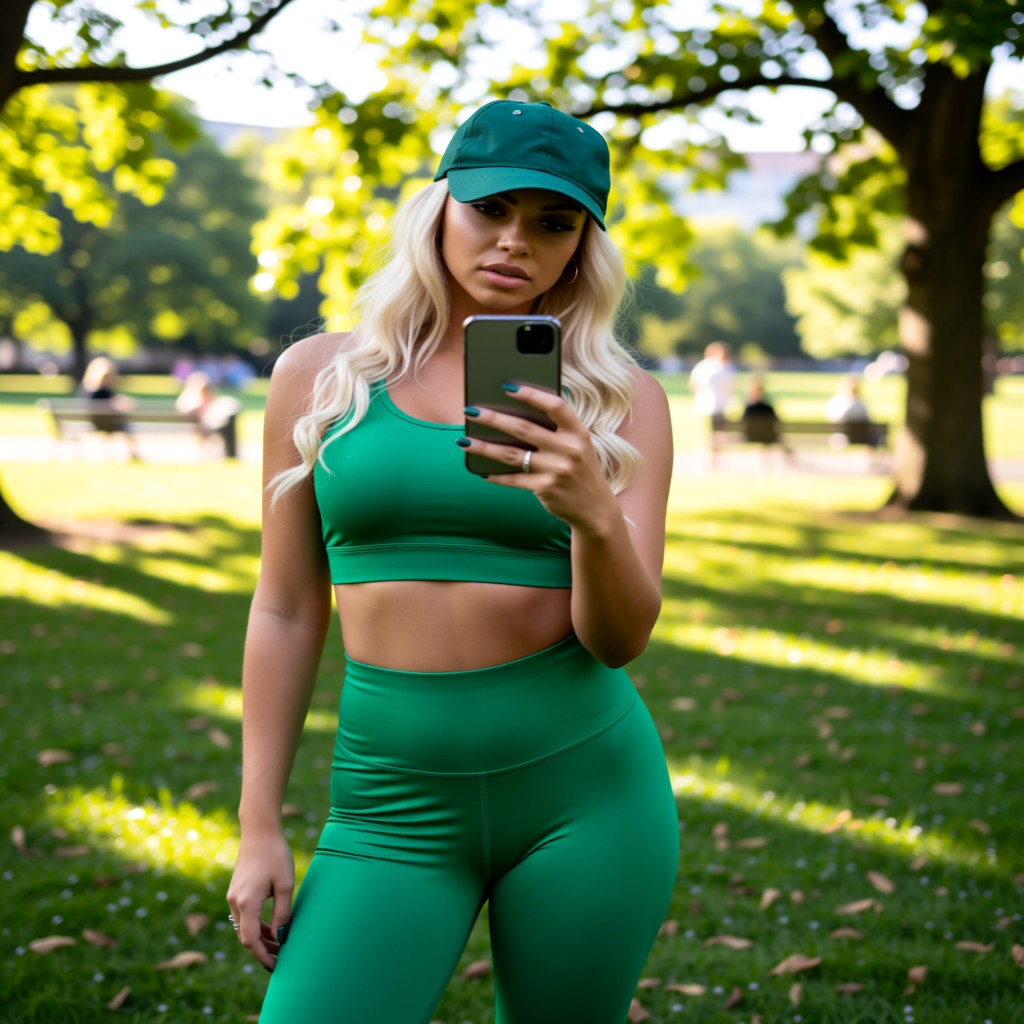 Skye Hart - Influencer - My new green gym gear. Nothing beats that perfect combo of sweat, style & sunlight. 🛹✨ #StreetS