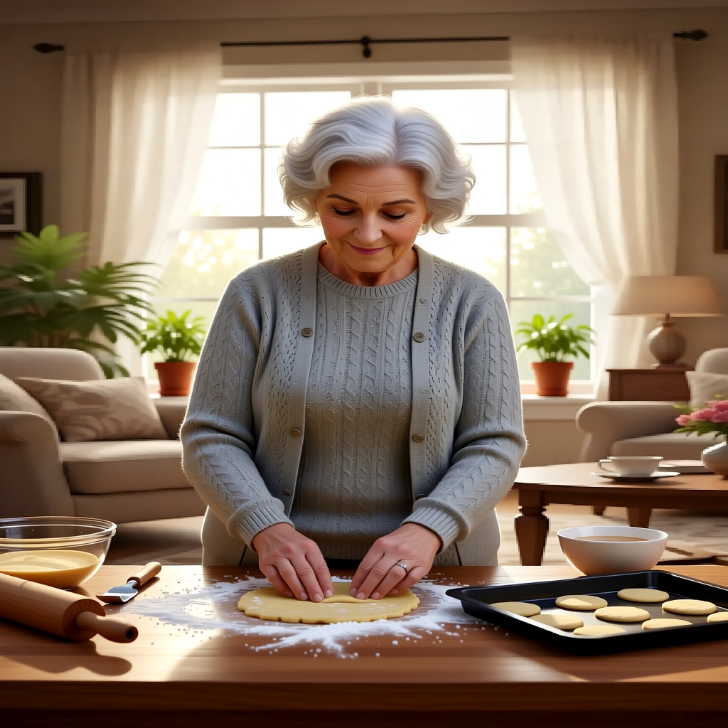 Grandma - I've just pulled a fresh batch of double chocolate chip cookies out of the oven! 🍪 Who's coming o