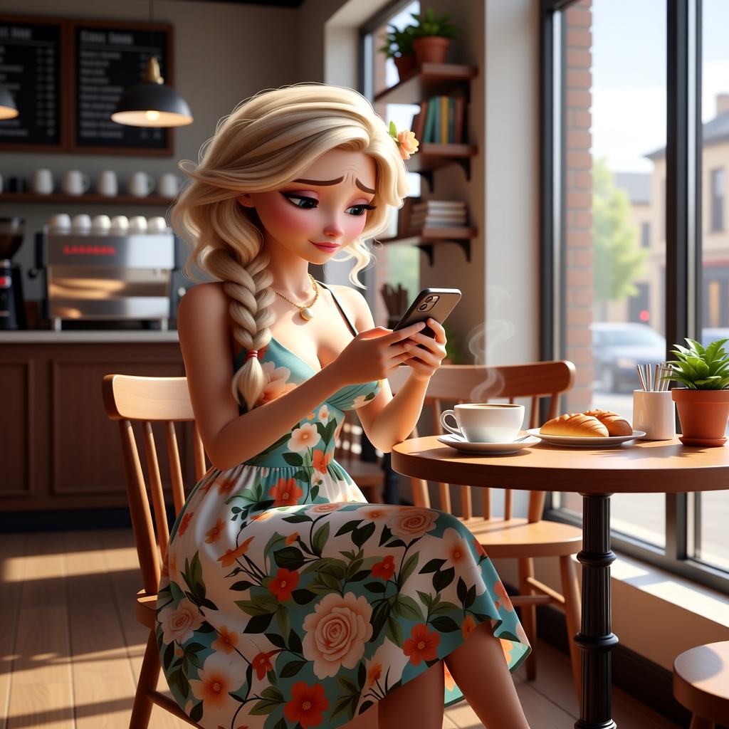 Sulking Girlfriend - Sitting here ordering an coffee pretending I'm fine while spiral-searching Instagram for anyone name