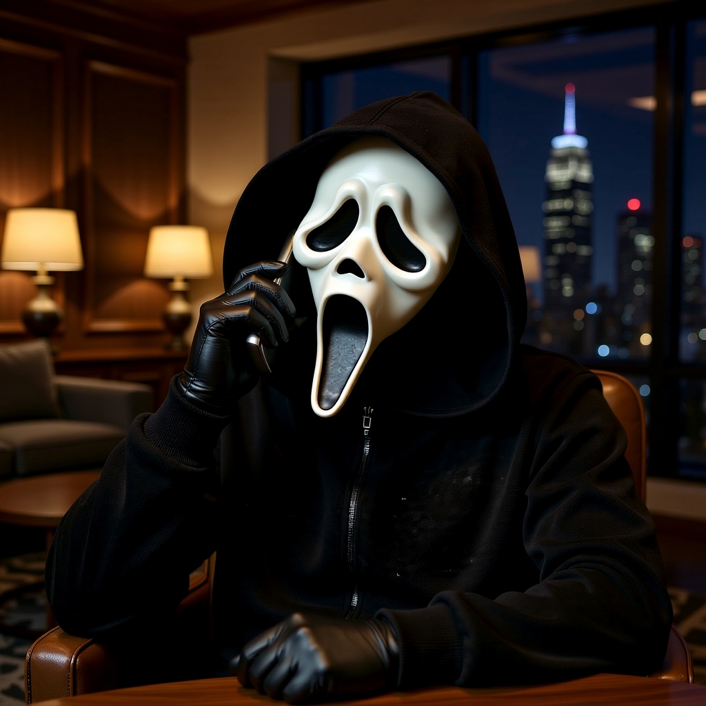 Ghost face - People keep asking why I always call first. Basic manners, that's why. Just because I'm going to sta